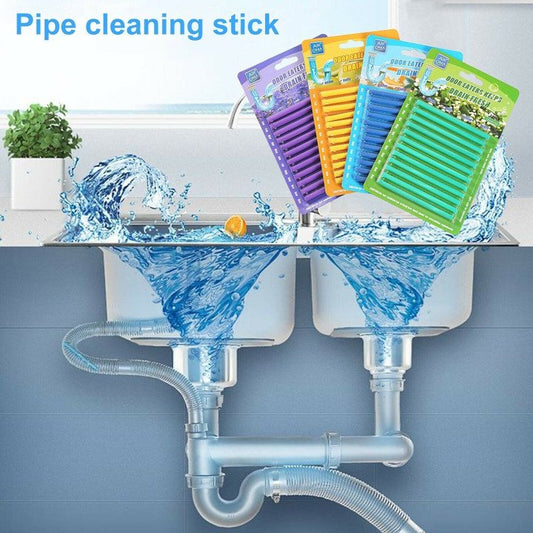 MCOIKY® 12/set Pipe Cleaning Sticks Oil Decontamination Kitchen Toilet Bathtub Drain Cleaner